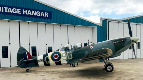 Spitfire MJ627 preparing for engine start