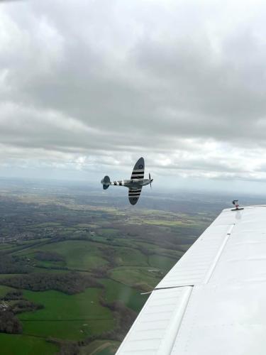 Spitfire MJ627 from Piper PA-32R 'Saratoga'