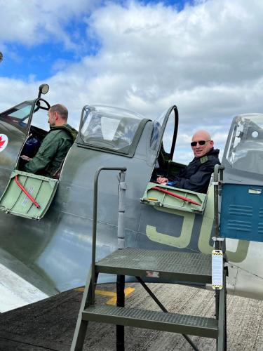 One very happy Spitfire pilot!