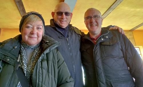 L to R: Donnamarie Stamp, David, Jones, Frank Stamp
