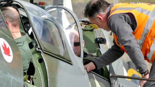 Ray gets David strapped in