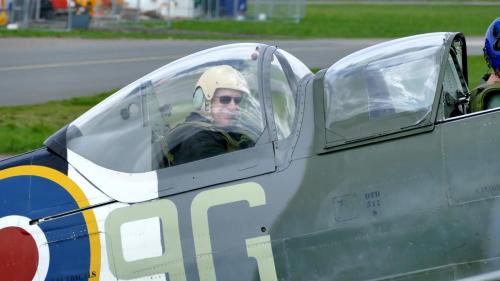 One very happy Spitfire pilot!