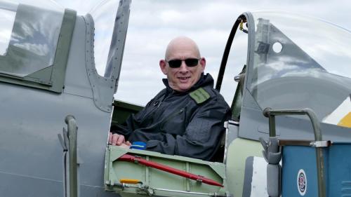 One very happy Spitfire pilot!