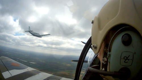 Still image from forward facing video camera footage