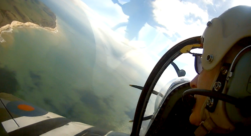 Still image from forward facing video camera footage