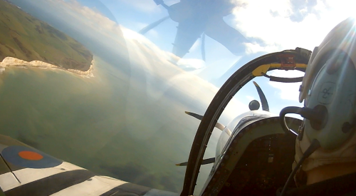 Still image from forward facing video camera footage