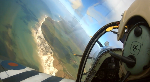 Still image from forward facing video camera footage