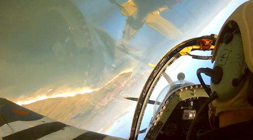 Still image from forward facing video camera footage