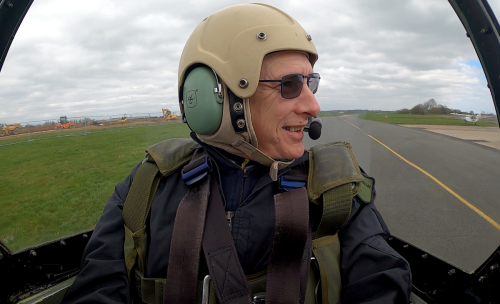 Still image from rear facing video camera footage