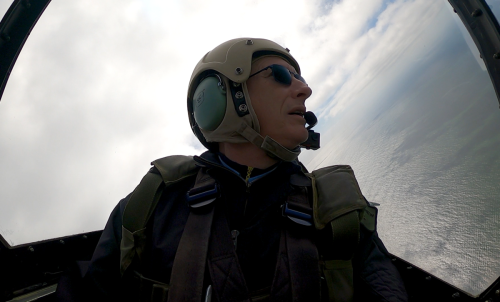 Still image from rear facing video camera footage