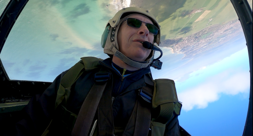 Still image from rear facing video camera footage